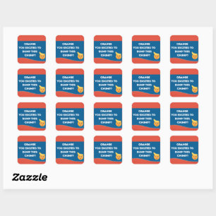 Orange You Excited Dump this Chump Trump Stickers
