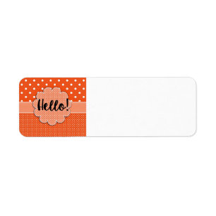 Orange You Glad? Address / Item Label Return Address Label