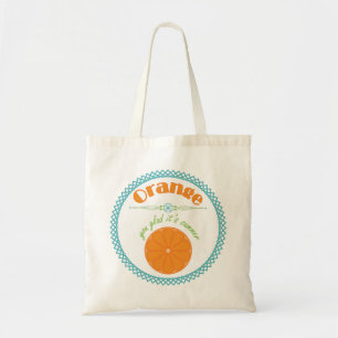 Orange You Glad It's Summer Fun Fruit Theme Tote Bag