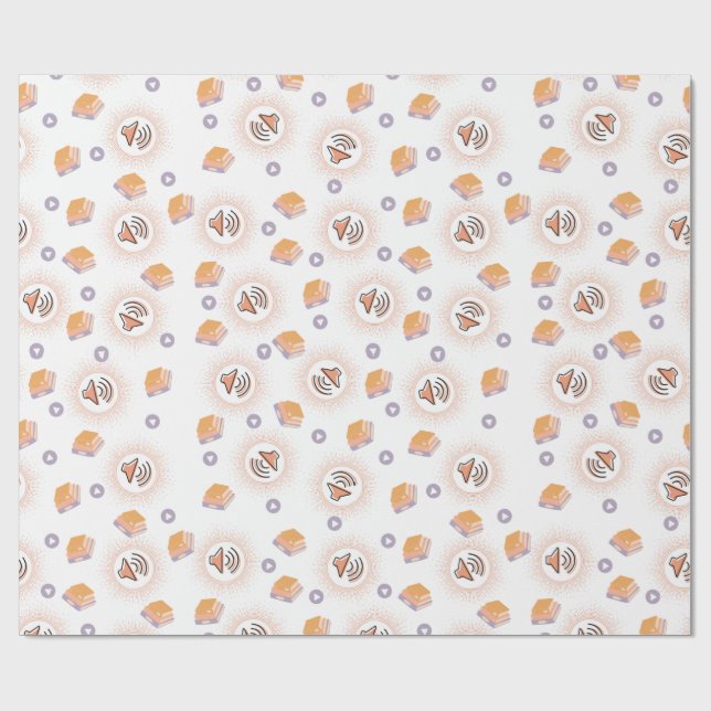 Orange-You Listening Wrapping Paper (Flat)