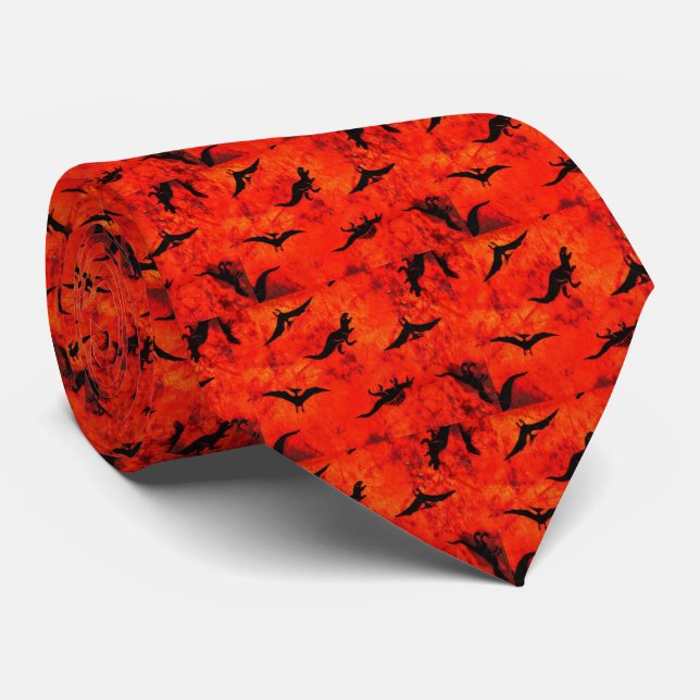 Orange You Prehistoric Tie (Rolled)