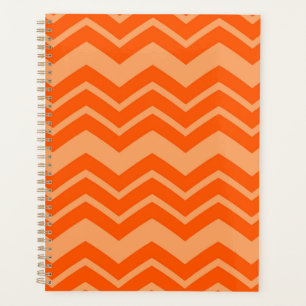 Orange Zigzag Chevron Pattern Design Planner
