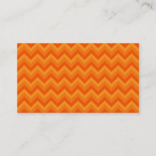 Orange Zigzag Stripes. Business Card