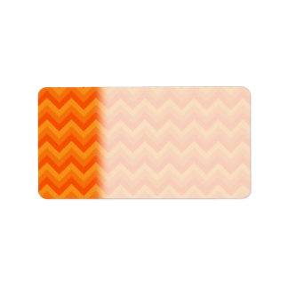 Orange Zigzag Stripes. Label