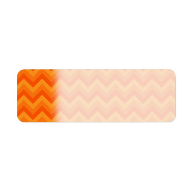 Orange Zigzag Stripes. Return Address Label (Front)