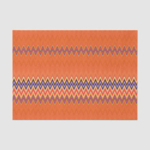 Orange Zigzag Tissue Paper