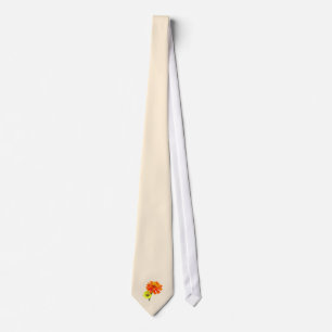 Orange Zinnia and Yellow Zinnia Tie