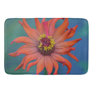Orange Zinnia Bath Mat