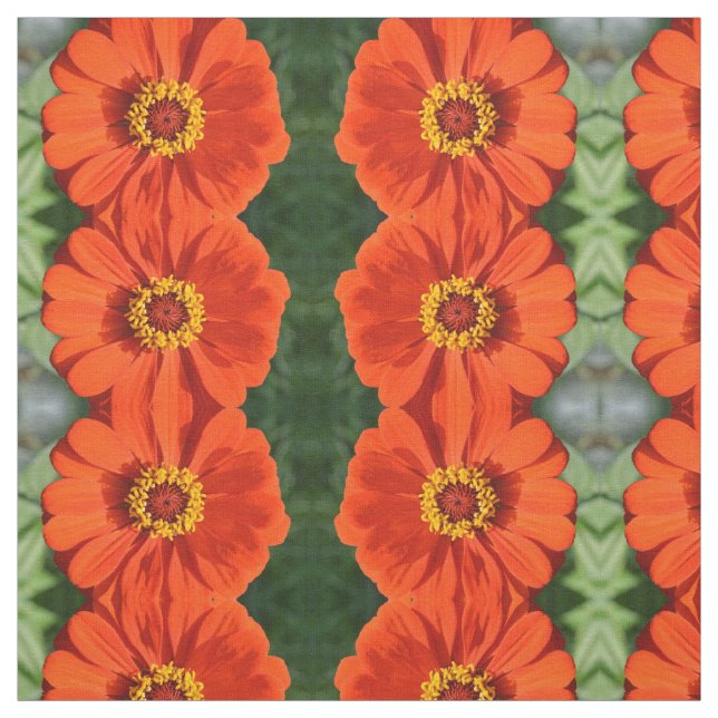 Orange zinnia fabric (Swatch)
