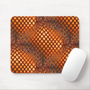 OrangeBrown design that looks like jute net tangle Mouse Pad