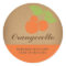 Orangecello Label, round orange sticker
