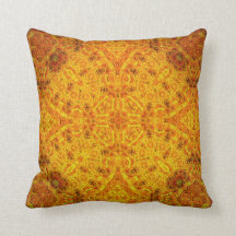 "Orangemental" Mandala Pillow