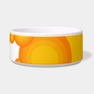 Oranger 70s styling circles like bubbles