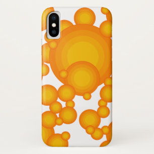 Oranger 70s styling circles like bubbles iPhone x case