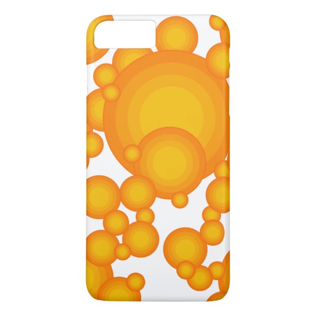 Oranger 70s styling circles like bubbles Case-Mate iPhone case (Back)