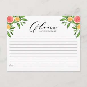 Oranges and Grapefruits Advice for the New Mum Postcard