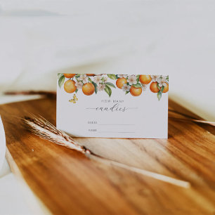 Oranges And Greenery How Many Candies Game Card