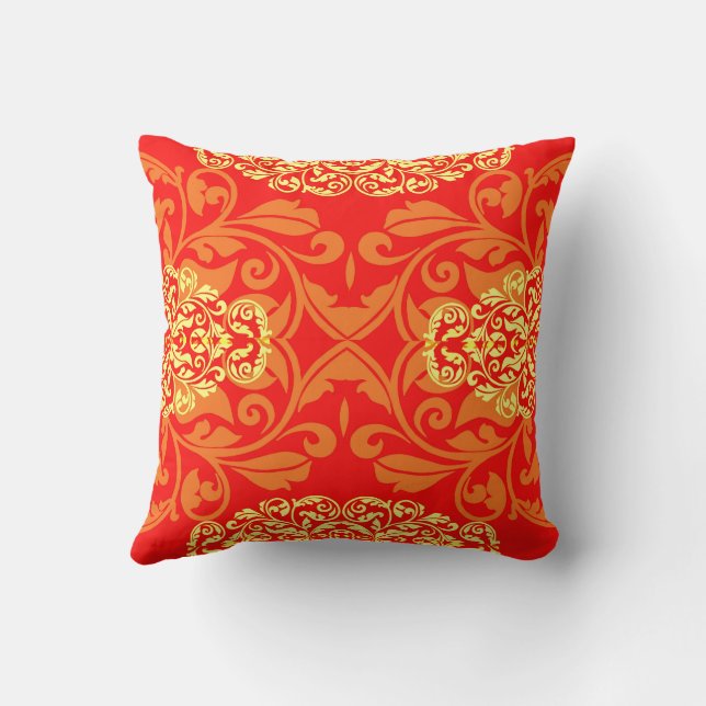 Oranges and Lemons Reversable Throw Pillow (Back)