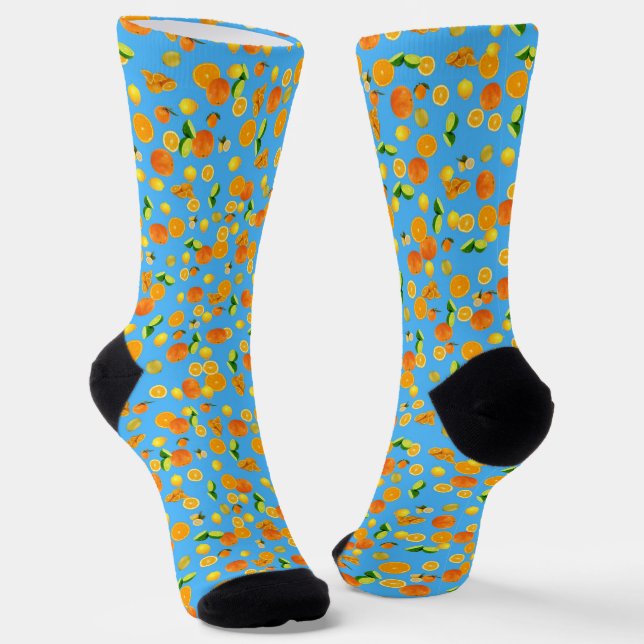 Oranges And Lemons Socks (Angled)