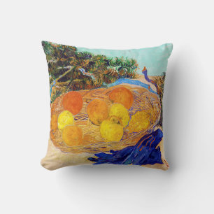 Oranges and Lemons with Blue Gloves, Van Gogh Cushion