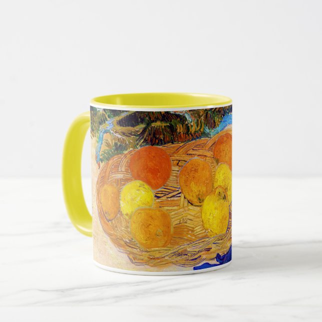 Oranges and Lemons with Blue Gloves, Van Gogh Mug (Front Left)