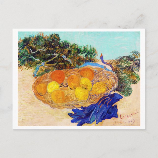 Oranges and Lemons with Blue Gloves, Van Gogh Postcard (Front)