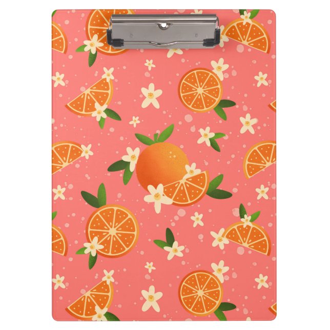 Oranges and orange blossom joy clipboard (Front)