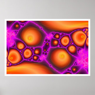 Oranges and Purples Fractal #1 Poster
