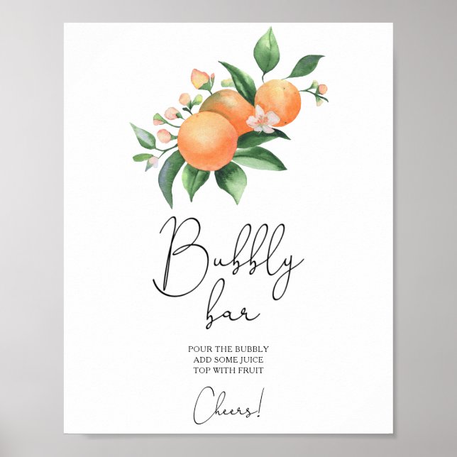 Oranges - bubbly bar poster (Front)
