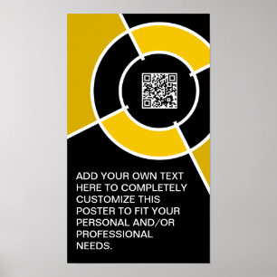 oranges bullseye QR code Poster