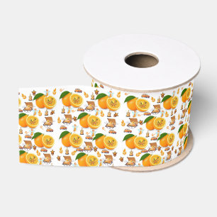 Oranges Cake Fairy Happy Birthday Ribbon Grosgrain Ribbon