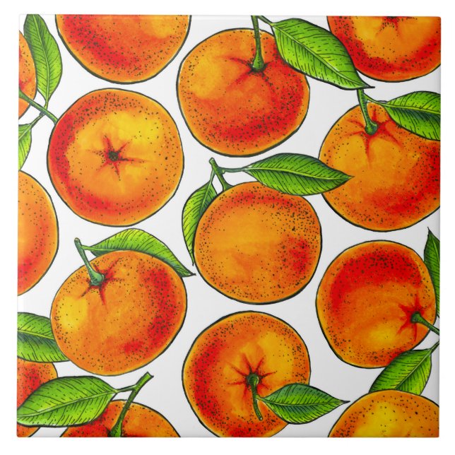 Oranges Ceramic Tile (Front)