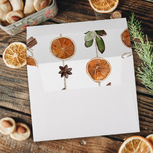 Oranges & Cinnamon Rustic Fall Envelope
