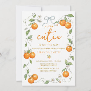 ORANGES Citrus A Little Cutie Baby Shower Invitation