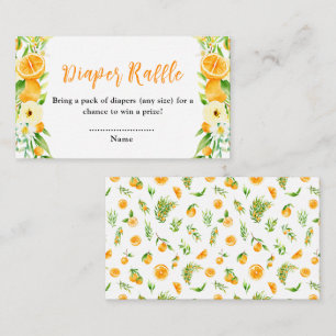 Oranges Citrus Baby Shower Diaper Raffle Enclosure Card