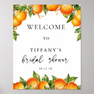 Oranges  Citrus Bridal Shower Welcome Sign