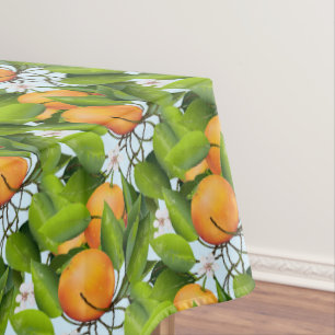 Oranges Citrus Fruit Floral Tablecloth