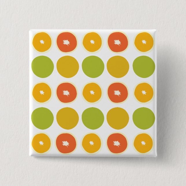 Oranges Citrus Fruits Food Pattern     15 Cm Square Badge (Front)