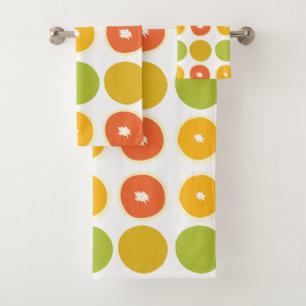 Oranges Citrus Fruits Food Pattern     Bath Towel Set