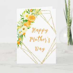 Oranges Citrus Happy Mother's Day Card