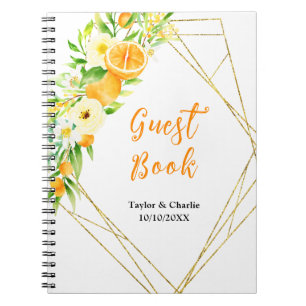Oranges Citrus Wedding Guest Book