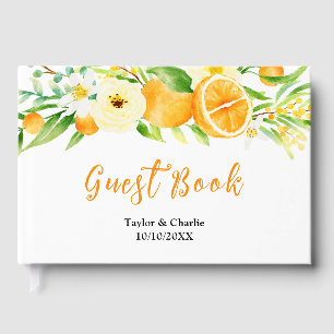 Oranges Citrus Wedding Guest Book