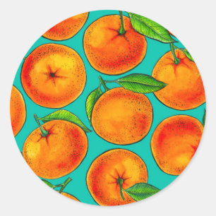 Oranges Classic Round Sticker