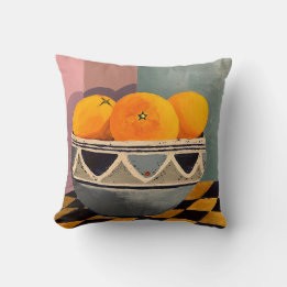 Oranges cushion with orange reverse