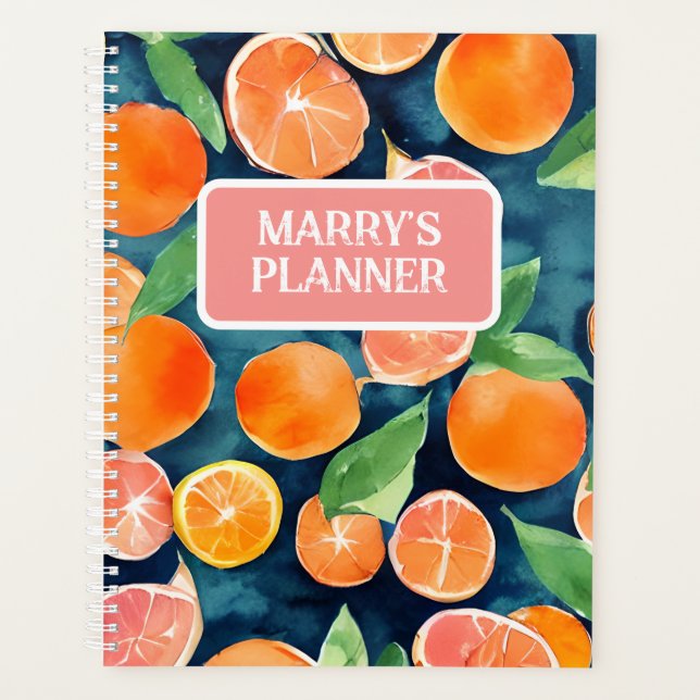 Oranges Custom Name Planner (Front)