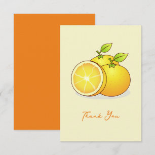 Oranges cute fruit card
