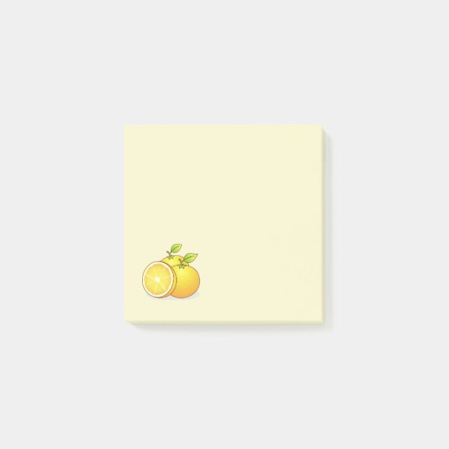 Oranges cute fruit post-it notes (Front)