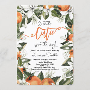 Oranges Cuties Baby Shower Invitation