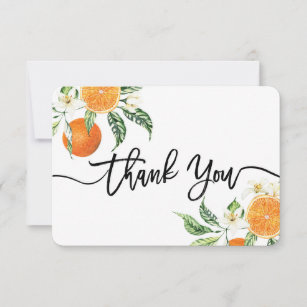 Oranges cuties thank you card