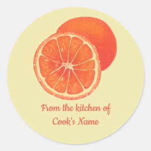 Oranges, From the Kitchen of, Lid Stickers